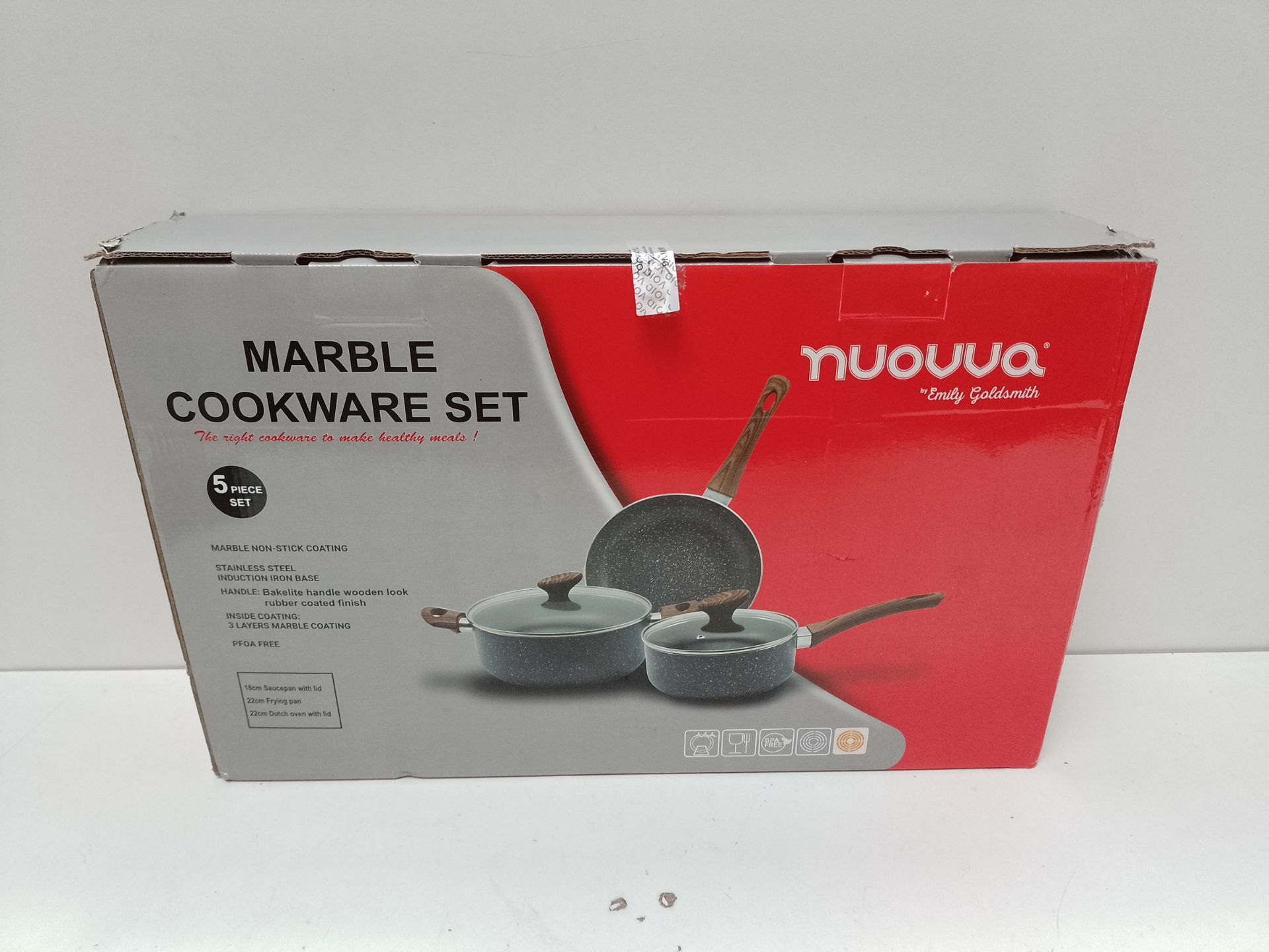 RRP £45.65 Non Stick Pots and Pans Set Induction Hob Pots - Image 2 of 2