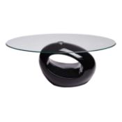 RRP £159.82 WHATSIZE ENTERPRISE Designer Oval Coffee Table Modern Unique Design