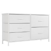 RRP £79.90 Nicehill White Dresser for Bedroom with 5 Drawers