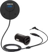 RRP £24.32 Kinivo BTC480 Bluetooth Hands-Free Car Kit for Cars with Aux Input Jack