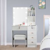 RRP £200.92 Dressing Table with Mirror and Stool