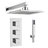 RRP £131.23 Concealed Thermostatic Shower Mixer Valve Overhead 2 Outlet Rain Drench Kits