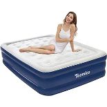 RRP £66.99 Tuomico Inflatable Air Mattress - Queen Size