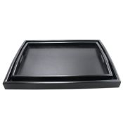 RRP £48.79 DILLMAN Serving Tray Large Black Wood Rectangle Food