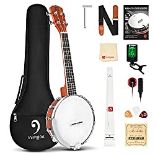 RRP £91.34 Vangoa Banjolele Concert Banjo Ukulele 4 String 23