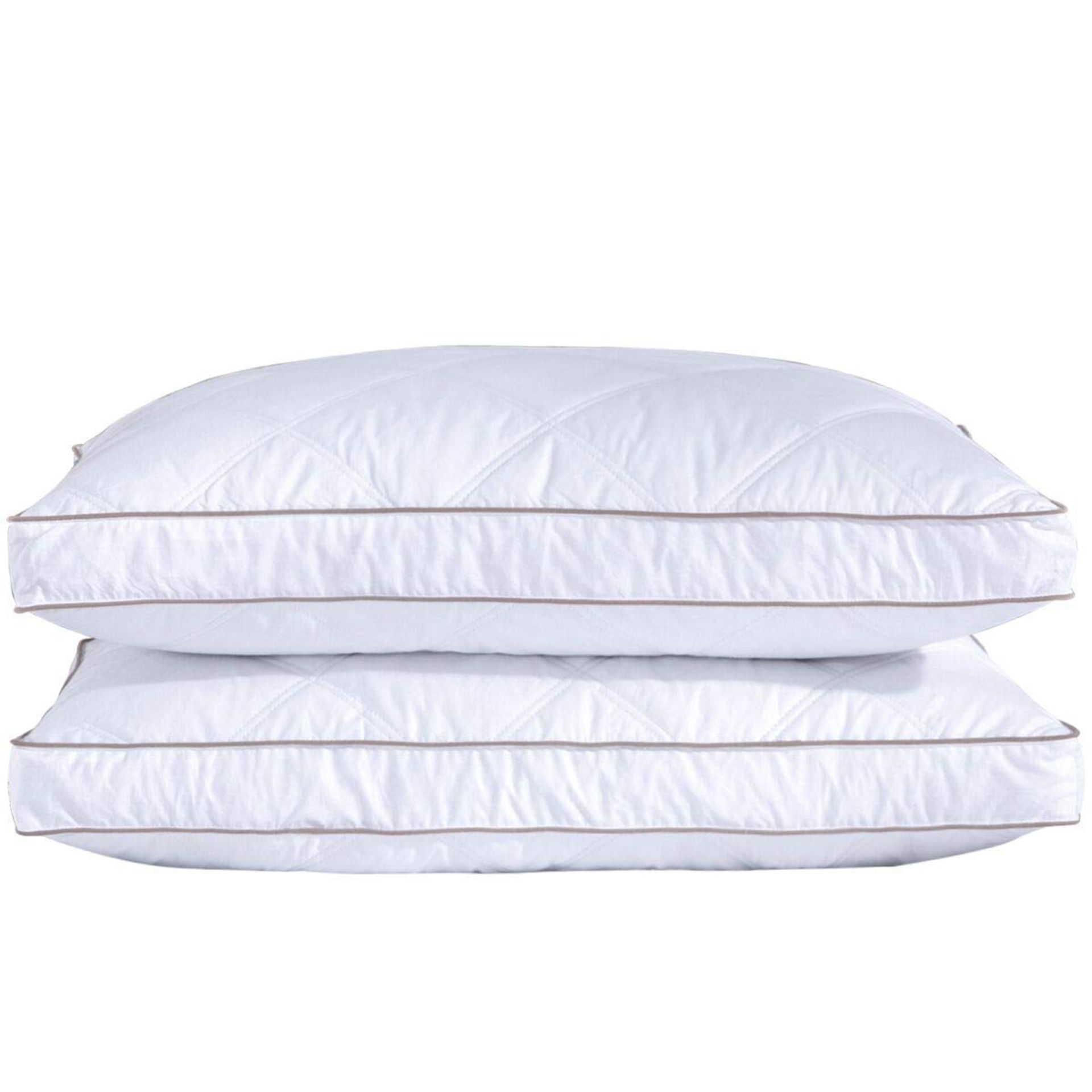 RRP £57.95 puredown Goose Down Feather Pillows for Sleeping Bed Gusseted Pack of 2