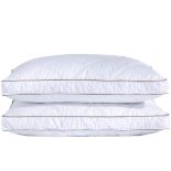 RRP £57.95 puredown Goose Down Feather Pillows for Sleeping Bed Gusseted Pack of 2