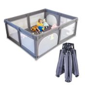 RRP £91.32 Foldable Baby Playpen 127x127cm Foldable Playpen for Babies and Toddlers