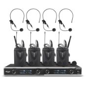 RRP £170.11 D Debra D-440 UHF 4 Channel Wireless Lavalier Headset