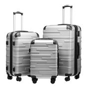 RRP £164.96 COOLIFE Hard Shell Suitcase with TSA Lock and 4 Spinner