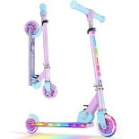 RRP £55.92 BELEEV V2 Scooters for Kids with Light-Up Wheels & Stem & Deck