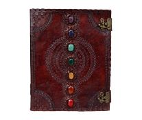 RRP £78.34 OVERDOSE Seven Stone Leather Journal