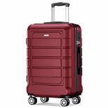 RRP £98.30 SHOWKOO Suitcase Medium 24-Inch Expandable PC+ABS Hard