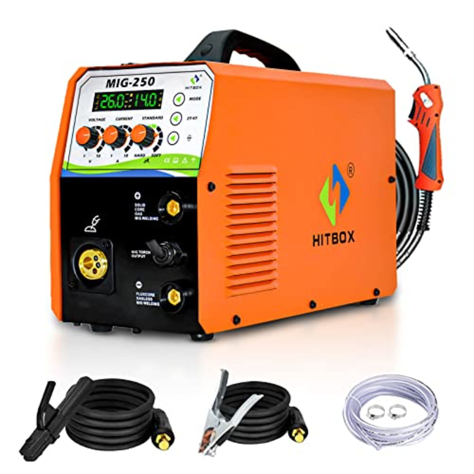 RRP £239.74 HITBOX MIG250 180A 240V MIG Welder 4 in 1 Digital MIG