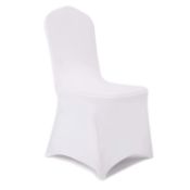 RRP £193.84 GLOBAL GOLDEN Chair Covers Wedding 100Pcs White Chair