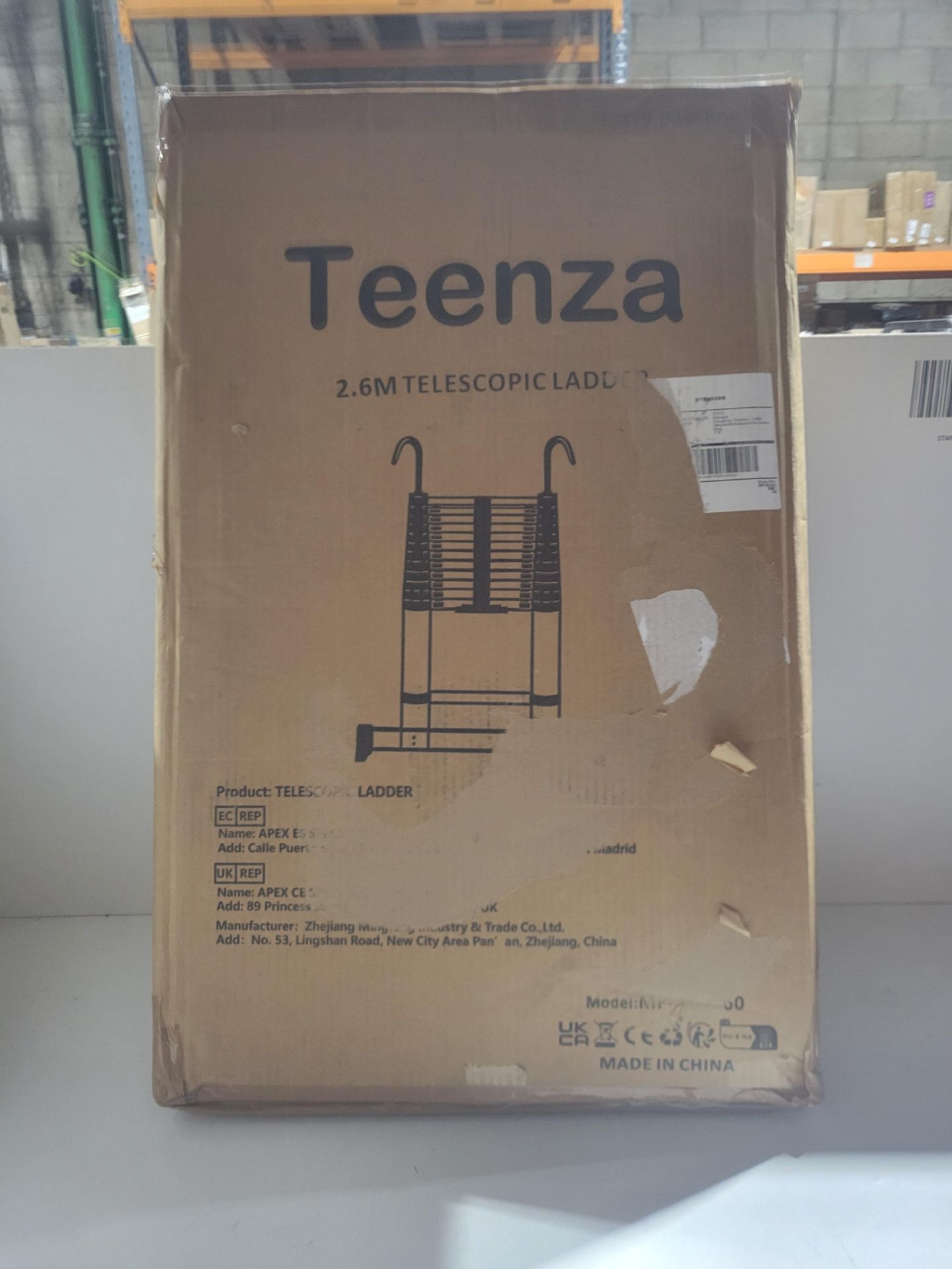 RRP £88.60 Teenza 2.6M Telescopic Ladder - Image 2 of 2