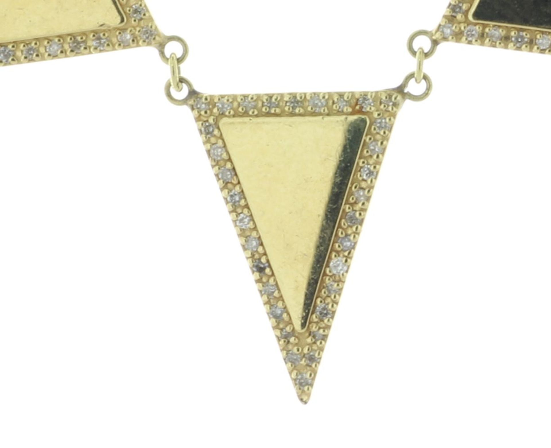 18ct Yellow Gold Diamond Triangle Bunting Necklet 2.23 Carats - Valued By AGI £7,995.00 - A gorgeous - Image 3 of 4