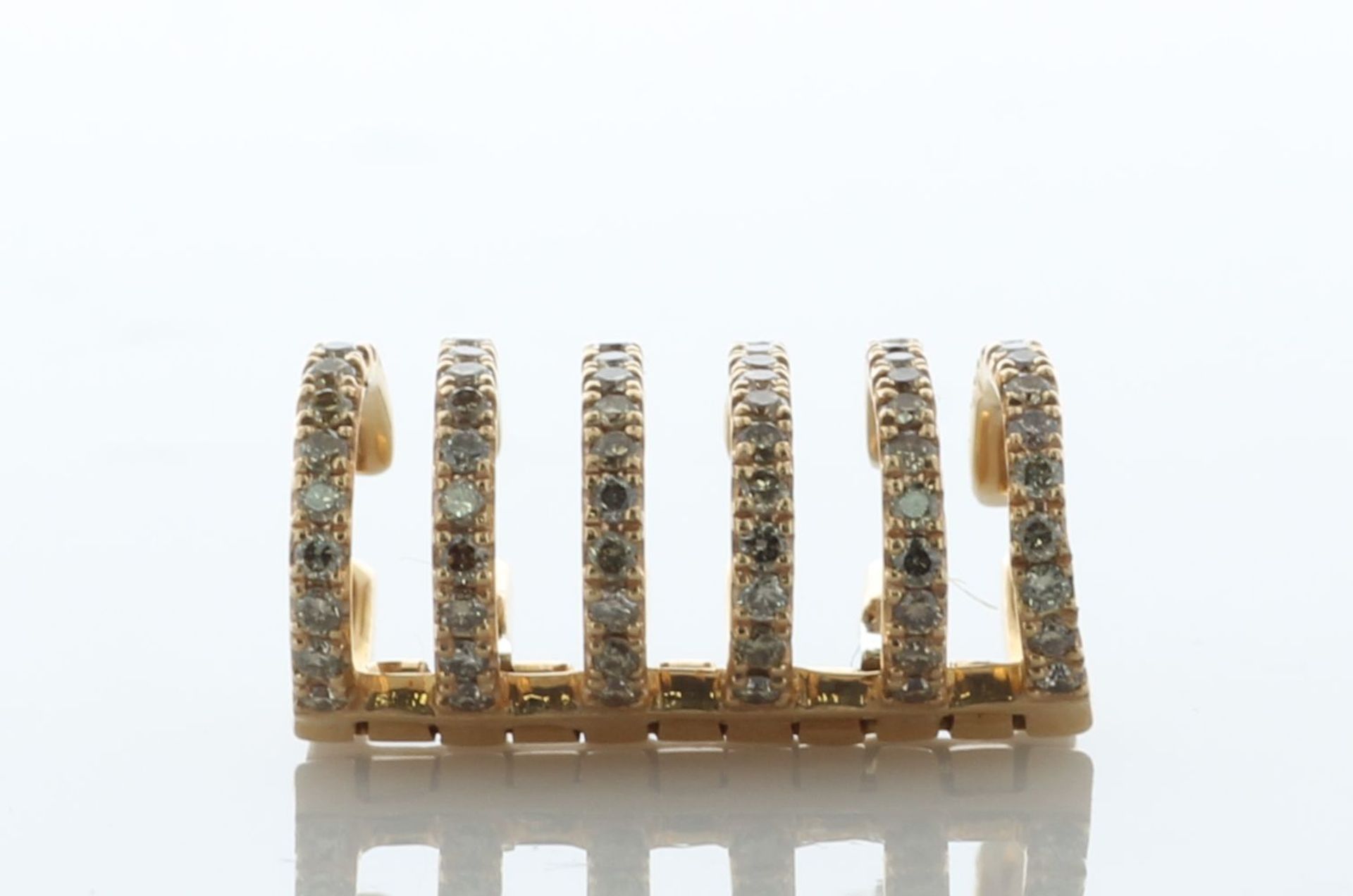 18ct Rose Gold Diamond Multi Row Elise Dray Ear Cuff 0.90 Carats - Valued By AGI £7,650.00 - Six - Image 4 of 6
