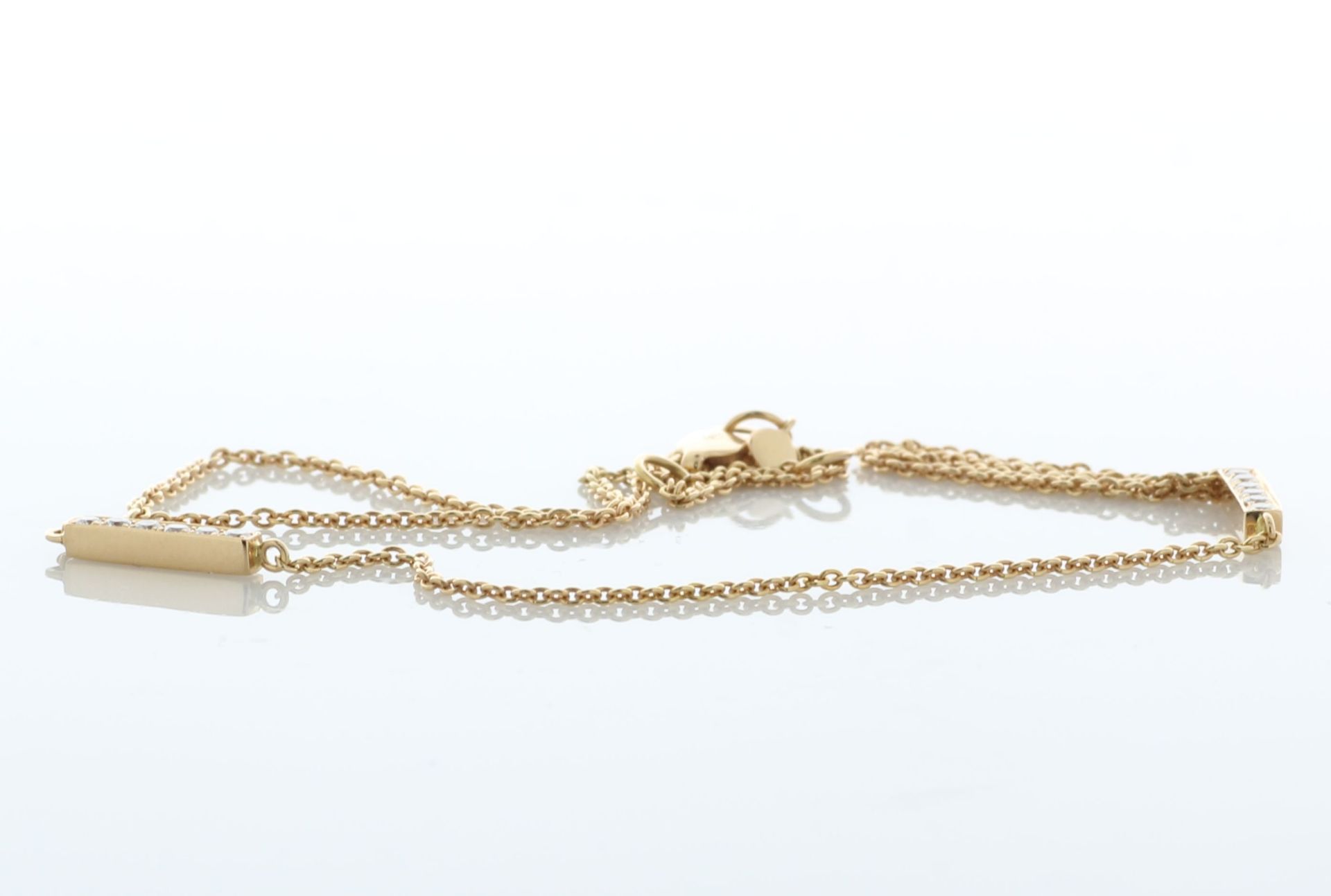 18ct Rose Gold Diamond Bracelet And Ring Chain 0.12 Carats - Valued By AGI £2,795.00 - A stunning - Image 2 of 4