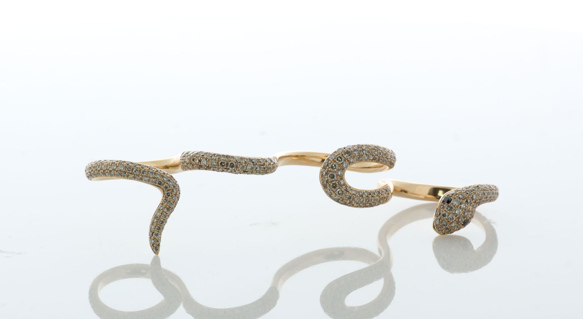 Elise Dray 18ct Rose Gold Snake Ring Hand Pendant 3.00 Carats - Valued By AGI £12,500.00 - 18ct rose - Image 3 of 6