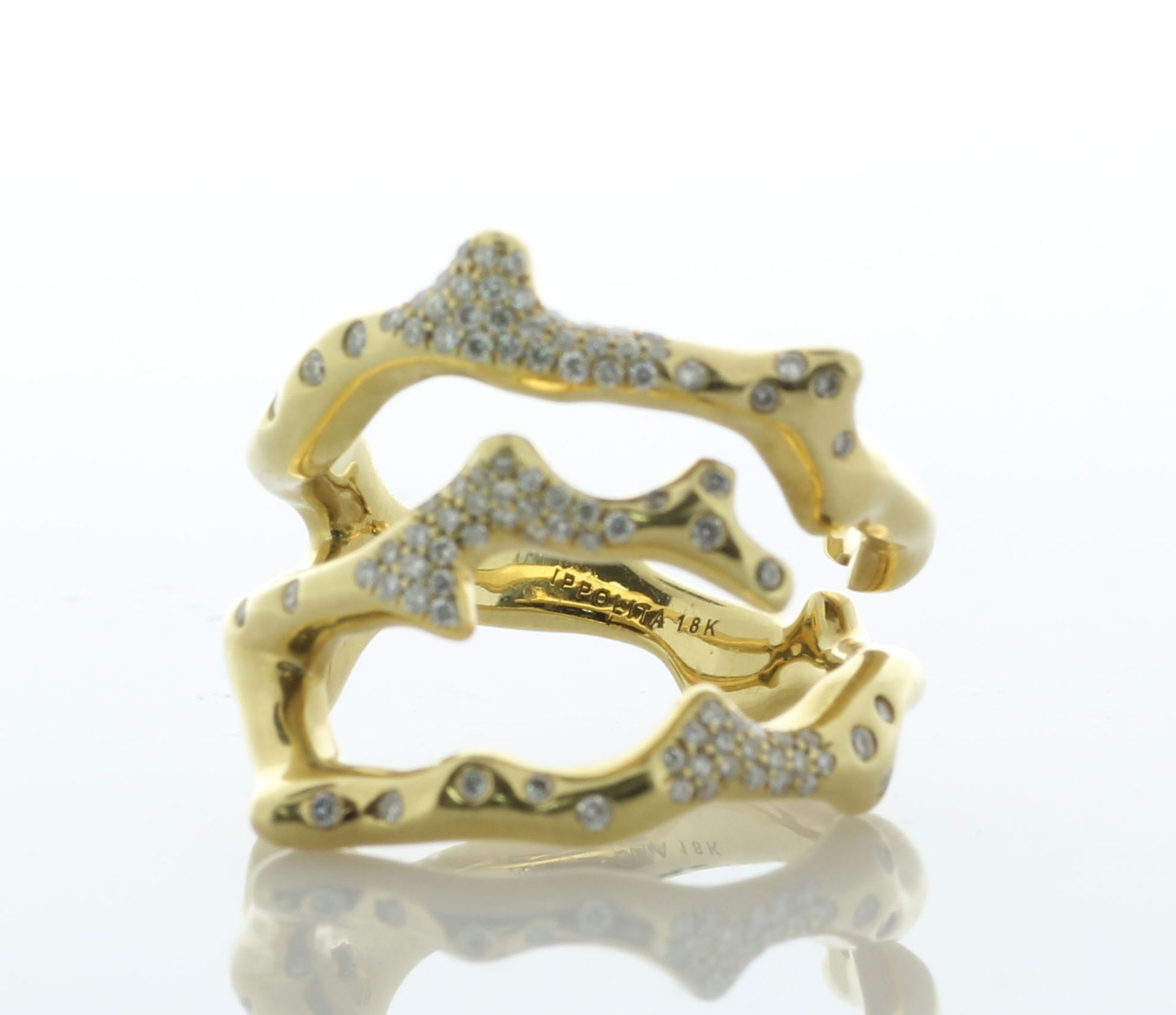 18ct Yellow Gold Ippolita Diamond Ring 0.75 Carats - Valued By AGI £7,950.00 - Inspired by the shape - Image 4 of 5