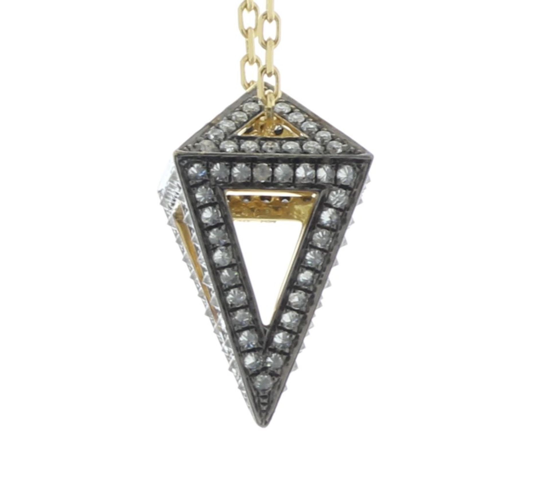 18ct Yellow Gold Noor Diamond Lantern Pendant and Chain 1.75 Carats - Valued By AGI £6,995.00 - This - Image 3 of 5