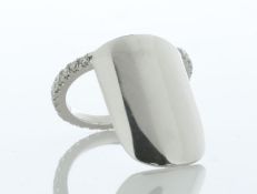 18ct White Gold Diamond Nail Ring 0.24 Carats - Valued By AGI £2,495.00 - Fully diamond set band