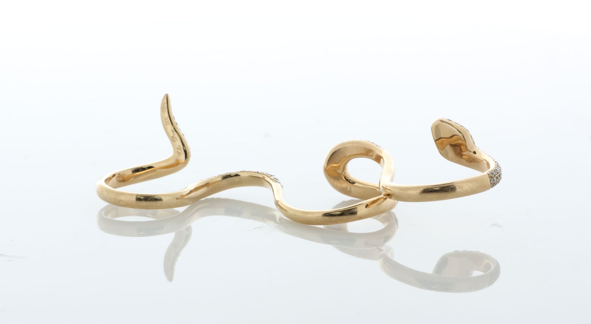 Elise Dray 18ct Rose Gold Snake Ring Hand Pendant 3.00 Carats - Valued By AGI £12,500.00 - 18ct rose - Image 4 of 6