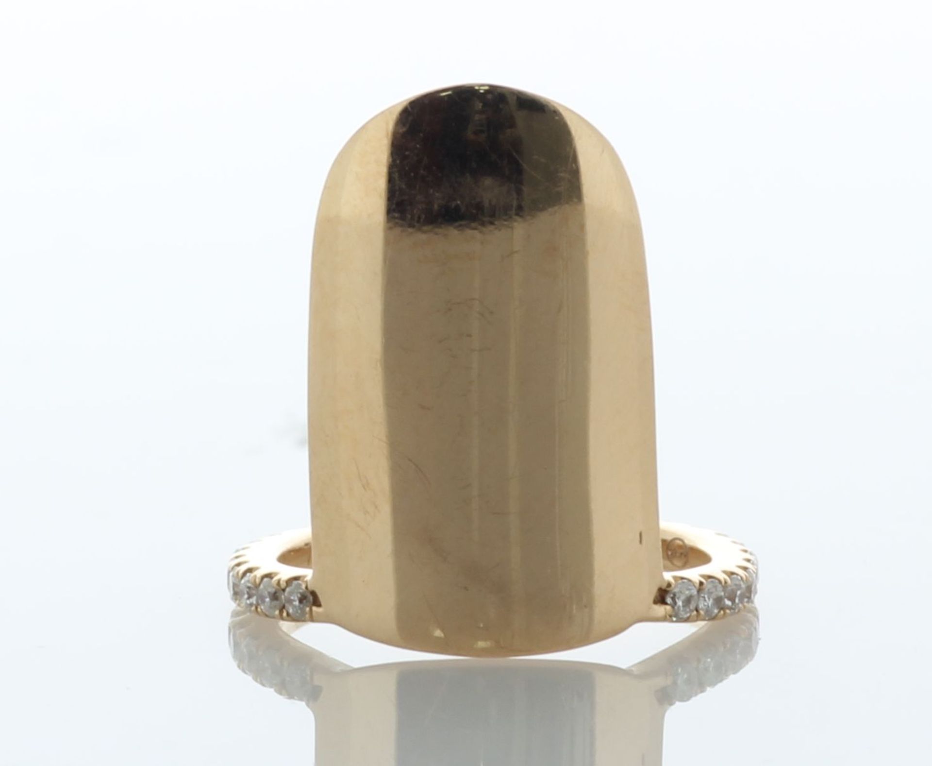 18ct Rose Gold Diamond Nail Ring 0.25 Carats - Valued By AGI £2,010.00 - Fully diamond set band with - Image 4 of 5