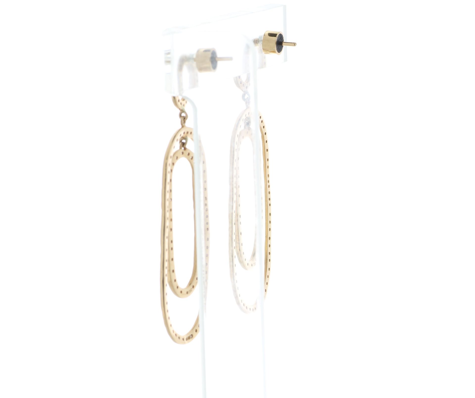 18ct Rose Gold Diamond Drop Earrings 2.32 Carats - Valued By AGI £5,995.00 - Stunning 18ct rose gold - Image 2 of 4