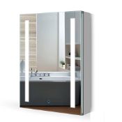RRP £235.56 Quavikey Bathroom Mirror Cabinet with Lights and