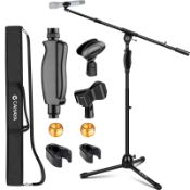 RRP £41.09 CAHAYA Tripod Boom Sheet Microphone Stand Height Adjustment
