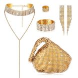 RRP £25.10 Kakonia 6 Pieces Women Crystal Jewelry Set Rhinestone