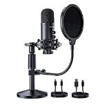 RRP £37.66 SOOMFON USB Condenser Microphone for PC PC Microphone with Liftable Stand