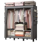 RRP £48.62 LOEFME Canvas Wardrobe 172 * 130 * 45cm