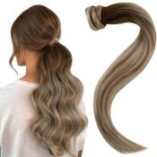 RRP £48.29 Easyouth Balayage Ponytail Hair Extensions Human Hair
