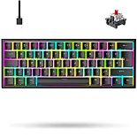 RRP £27.15 MAGIC-REFINER MK25 UK Layout 60% Portable Mechanical Gaming Keyboard