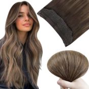 RRP £53.76 Easyouth Balayage Wire Human Hair Extensions 14 Inch