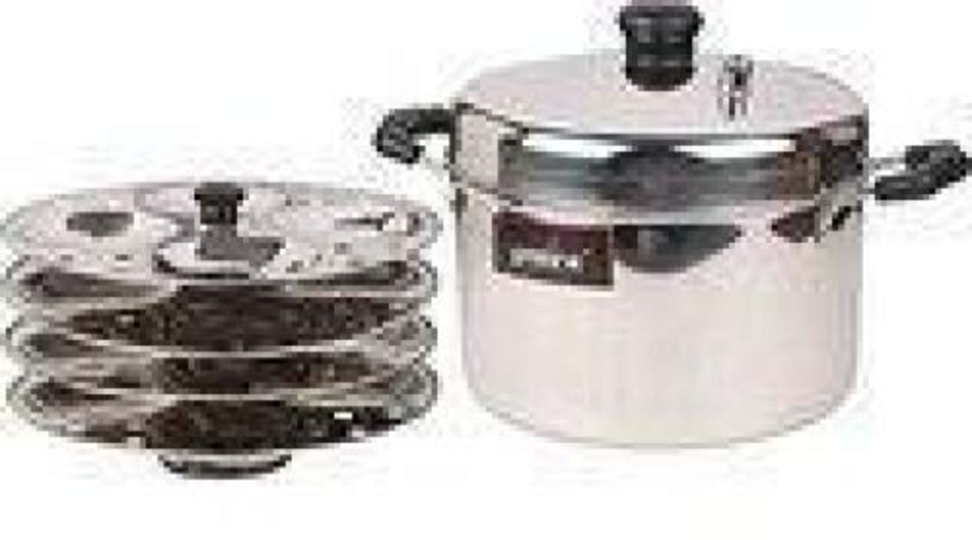RRP £39.95 Vinod Stainless Steel Idli Cooker with 6 Plates Stand 24 Idly