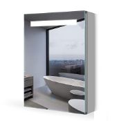 RRP £216.90 Quavikey LED Bathroom Cabinet With Mirror And Shaver
