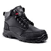 RRP £47.55 Black Hammer Mens Safety Boots Steel Toe Cap S3 SRC