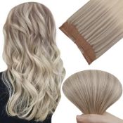 RRP £138.64 Easyouth Balayage Blonde Wire Hair Extensions Human