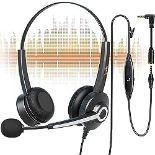 RRP £33.49 Wantek Headsets with Microphone 3.5mm to 2.5mm for Laptop