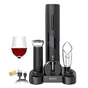 RRP £34.62 AIKARO Electric Wine Bottle Opener Automatic Electronic Corkscrew