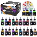 RRP £27.90 SAGUDIO Airbrush Acrylic Paint Set 24 * 30ml