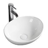 RRP £64.97 Modern Oval Bathroom Sink Countertop Basin Sink Bathroom