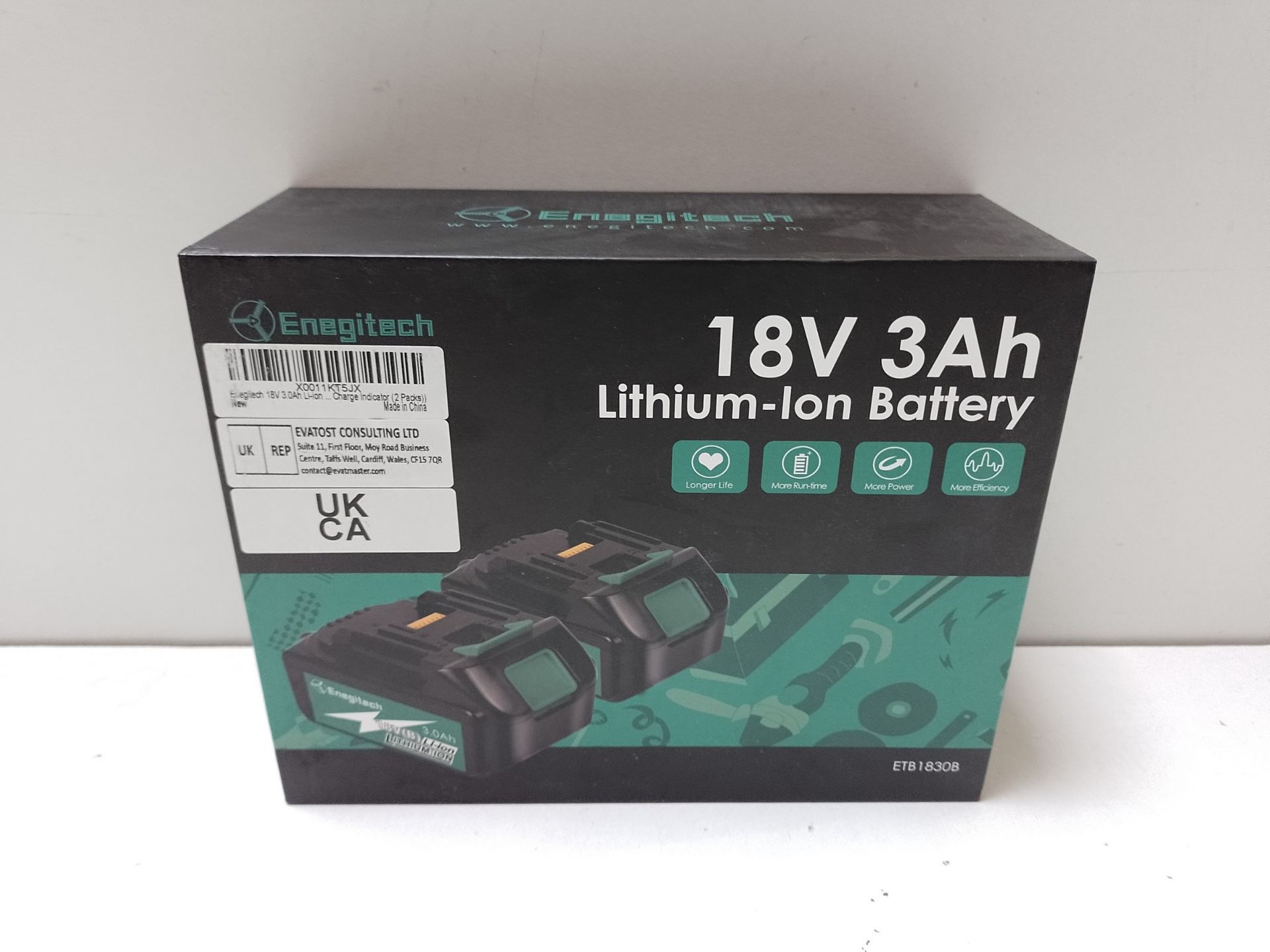 RRP £40.00 Enegitech BL1830B Compatible with Makita 18V Lithium-Ion - Image 2 of 2