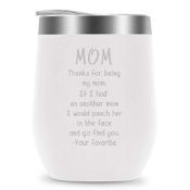 RRP £21.20 Wine Tumbler with Lid Stainless Steel 12 oz Tumbler Cup Best Gifts for Mom