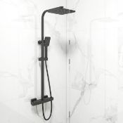 RRP £101.61 MYB New Bathroom Thermostatic Shower Mixer Matte Black Set(37H)