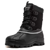 RRP £27.74 HOBIBEAR Snow Boots Mens Winter Boots Waterproof Non-Slip